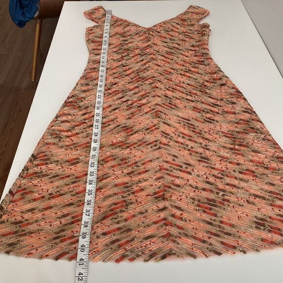 Adolfo Rodriguez Pink and Olive Sleeveless Dress - Picture 11 of 11